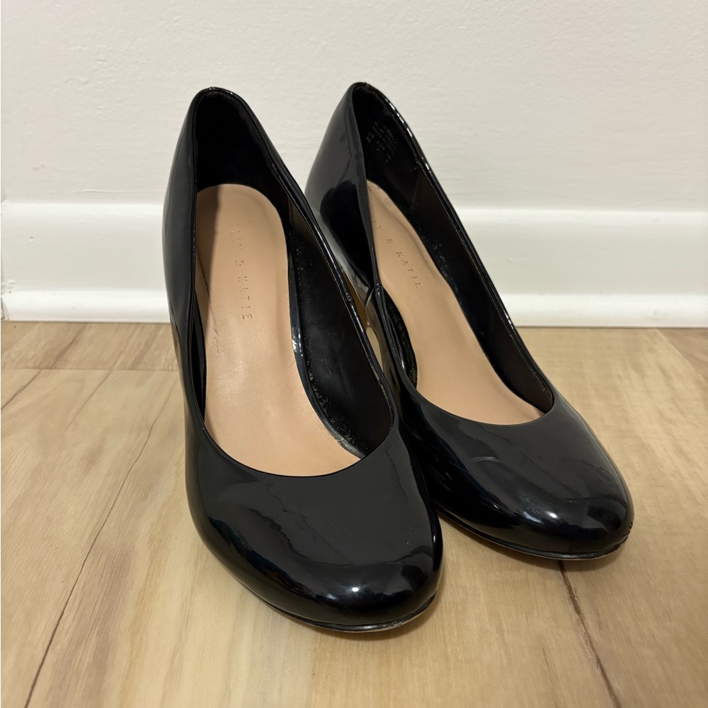 Kelly & Katie Black Patent Heels